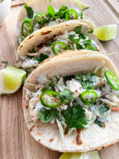 Best Ever Grilled Fish Tacos with Cilantro Crema